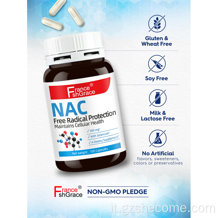 Supporto per integratori NAC a caldo Supporto immunitario Funzione